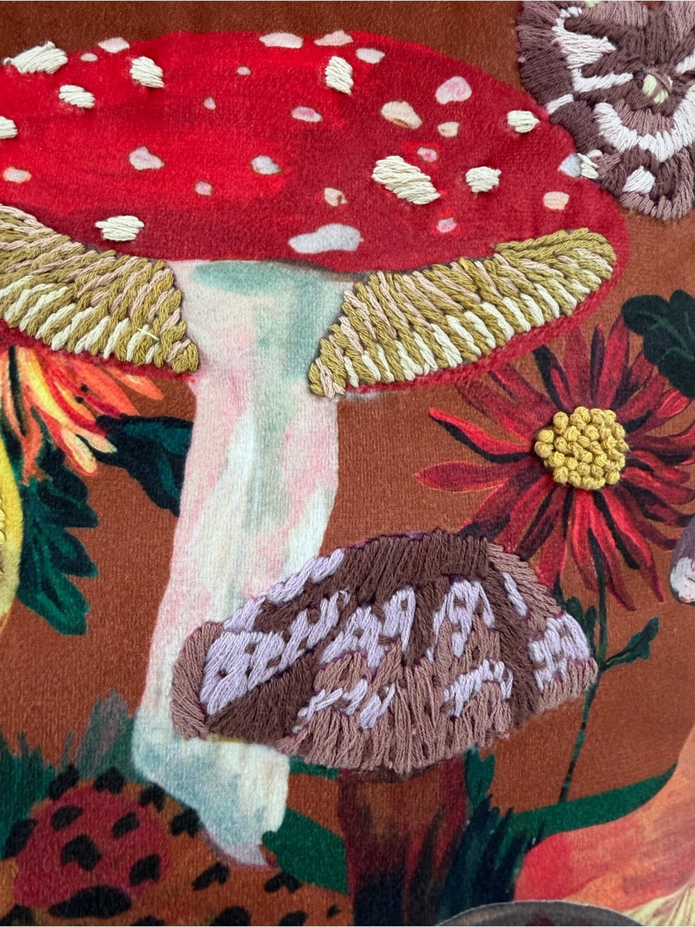 Nathalie Lete for Anthropologie Embroidered Velvet Cushion - Picture 4 of 5